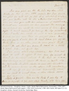 Burney letter